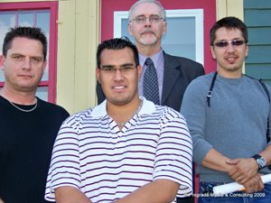 Shawn, Brad, Rev. CHarles and Rev. Dakota House Aug 15, 2009